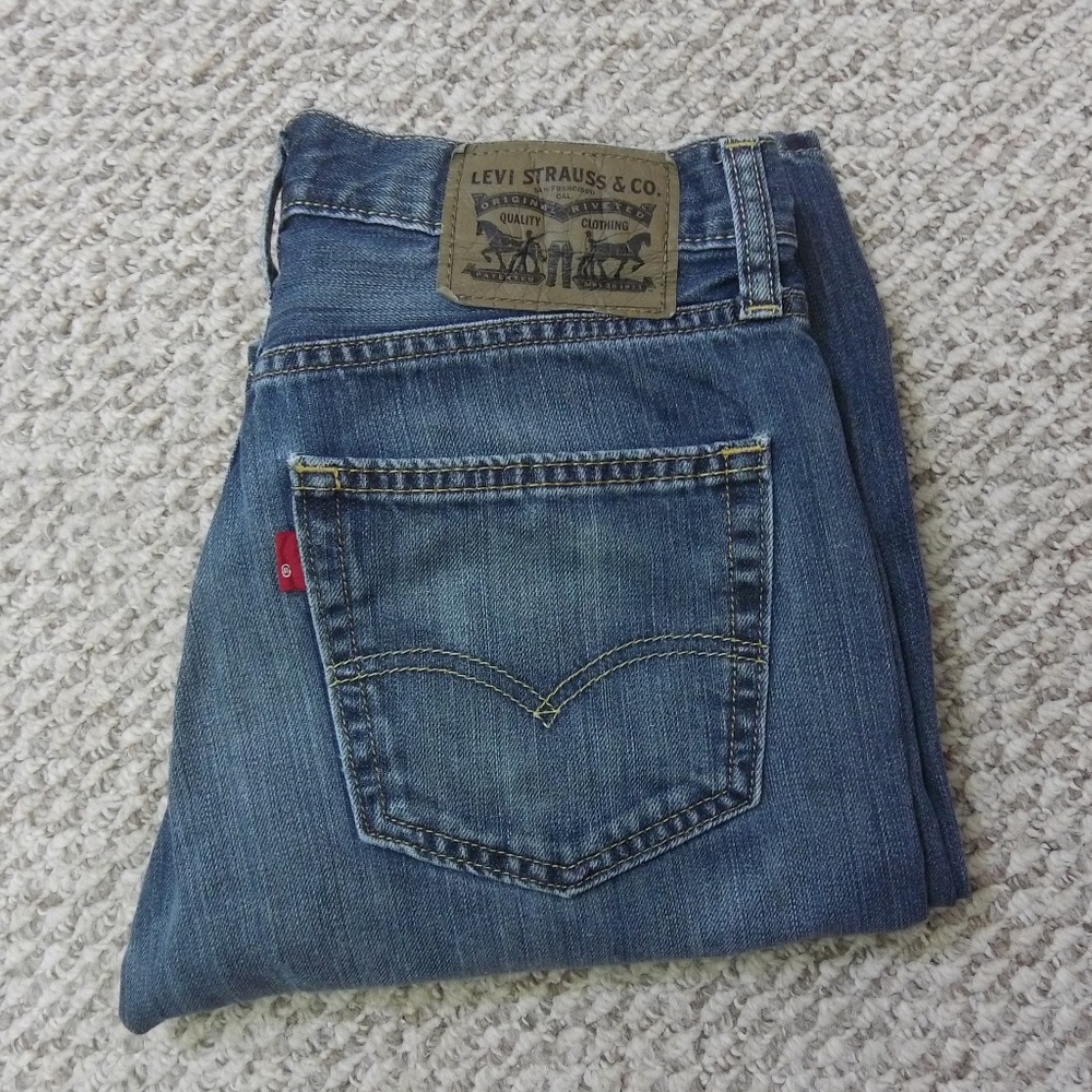 Levi Strauss Mens Jeans W30 L32 med Stone Wash 501